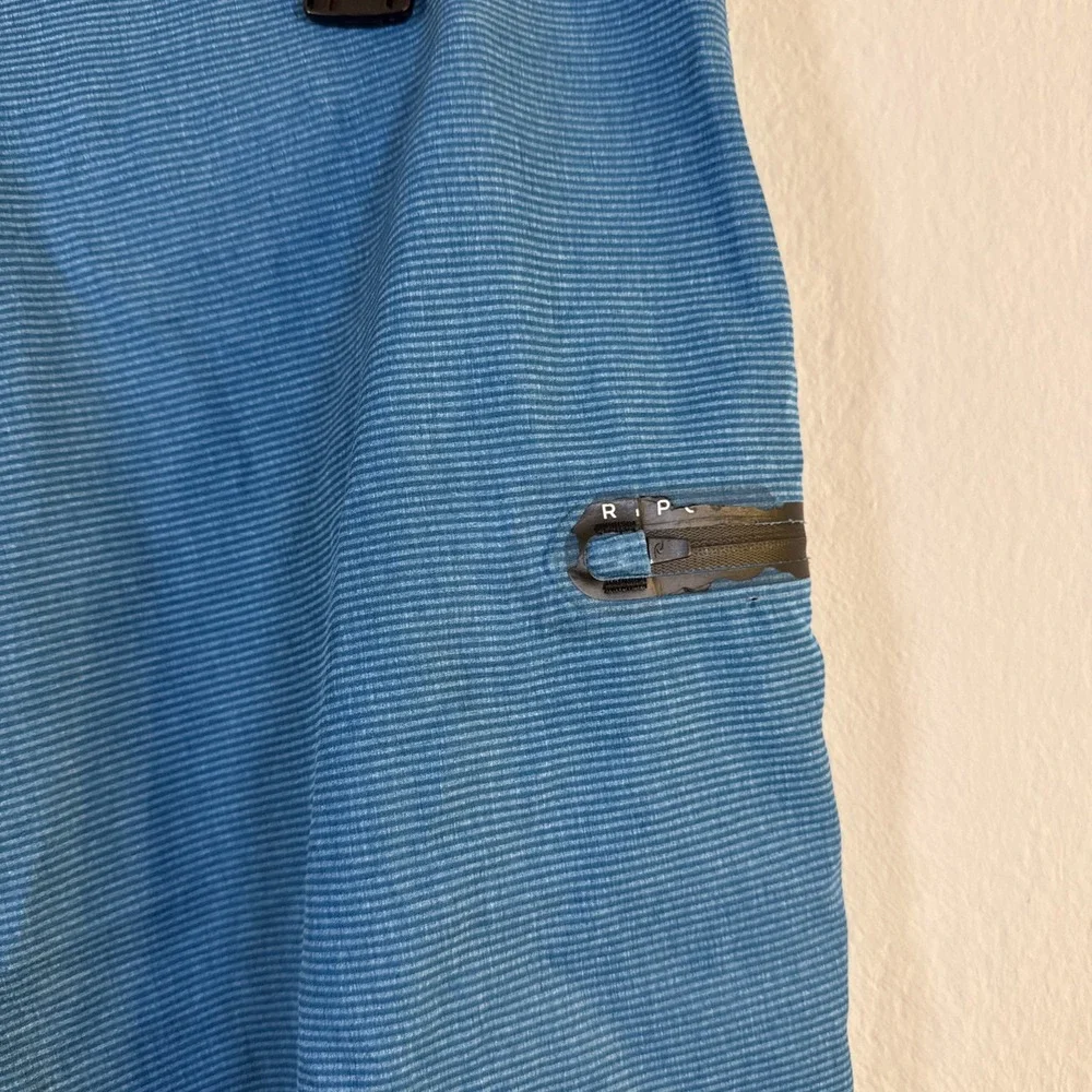 Rip‎ Curl Board Shorts Mens 34 Waist Blue Striped Quick Dry Lightweight Surf